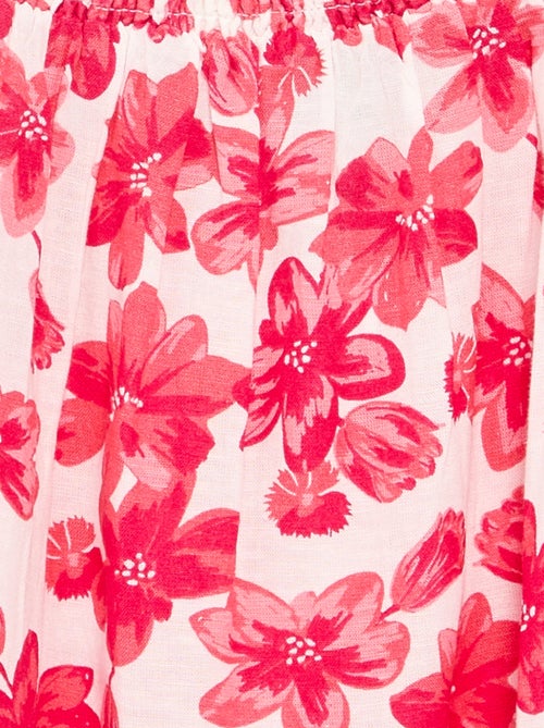 Vestido con estampado integral y tirantes finos - Kiabi