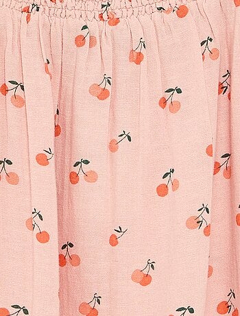 Vestido con estampado integral y tirantes finos