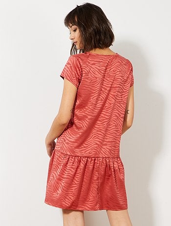 Vestido con faldón efecto cebra - Kiabi