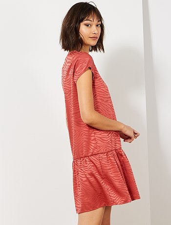 Vestido con faldón efecto cebra - Kiabi