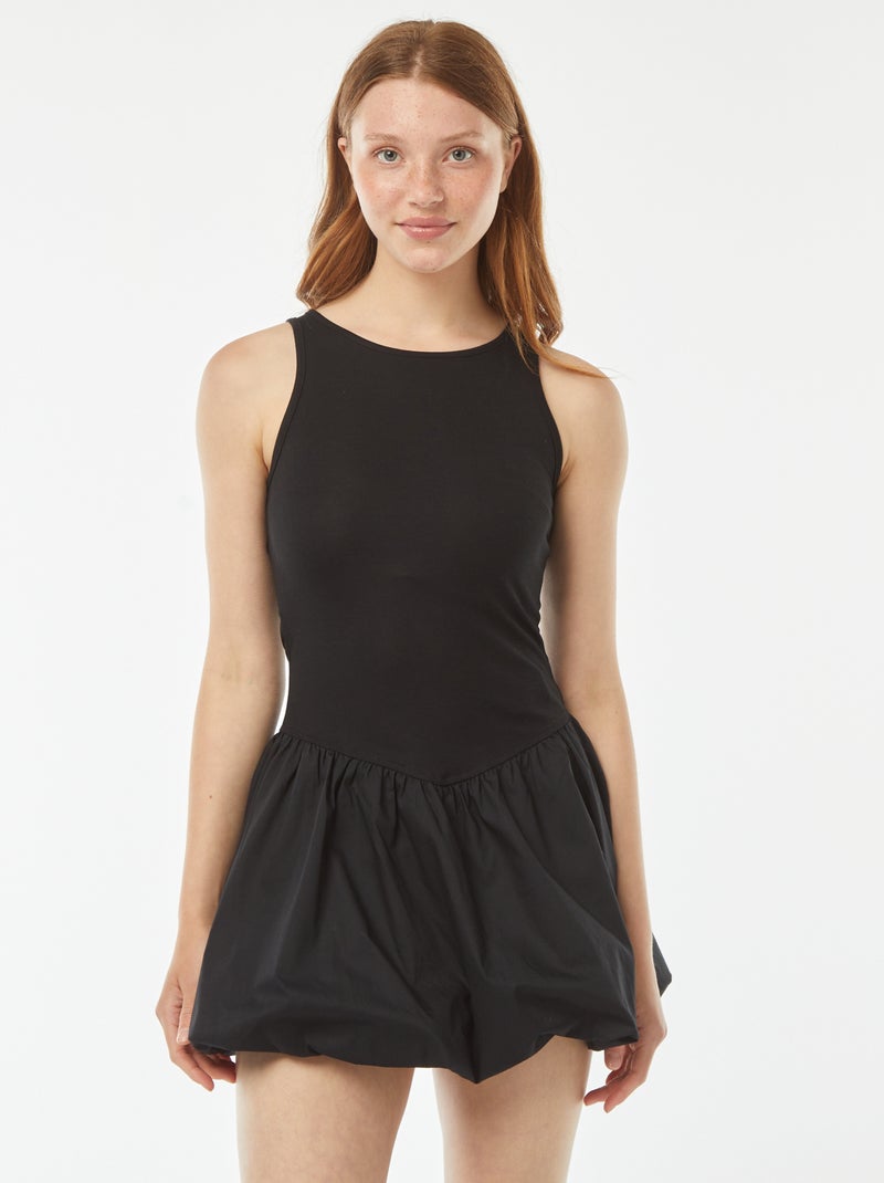 Vestido con forma de globo negro - Kiabi