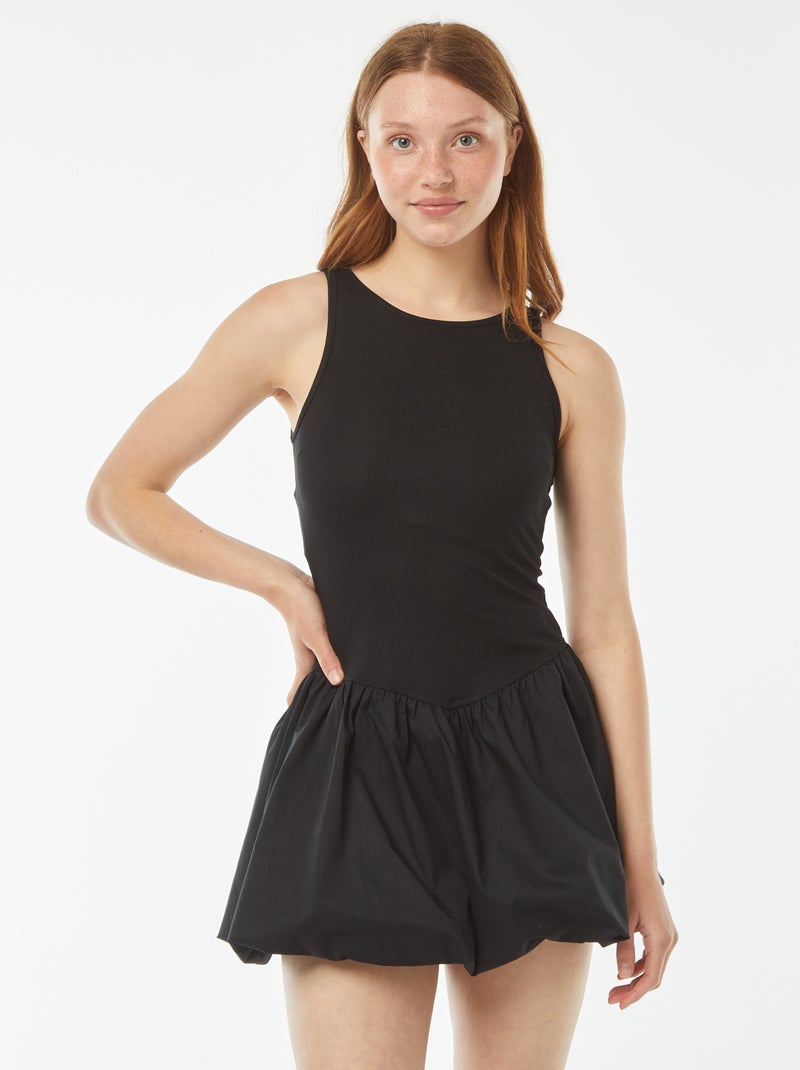 Vestido con forma de globo negro - Kiabi