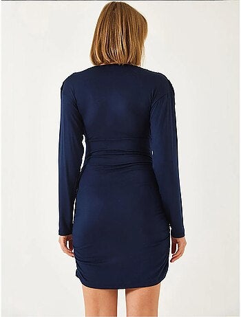 Vestido con laterales fruncidos lucci