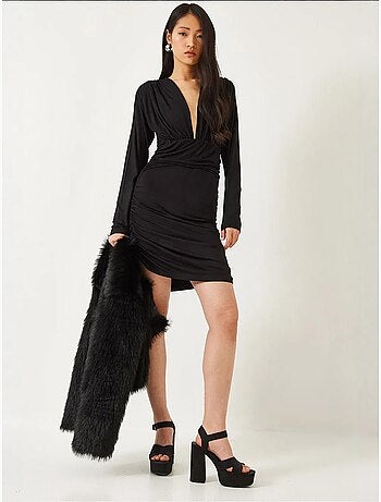 Vestido con laterales fruncidos lucci