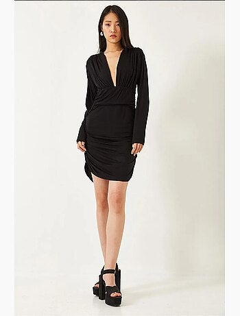 Vestido con laterales fruncidos lucci