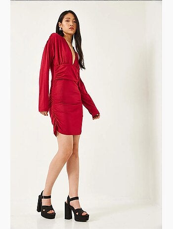 Vestido con laterales fruncidos lucci