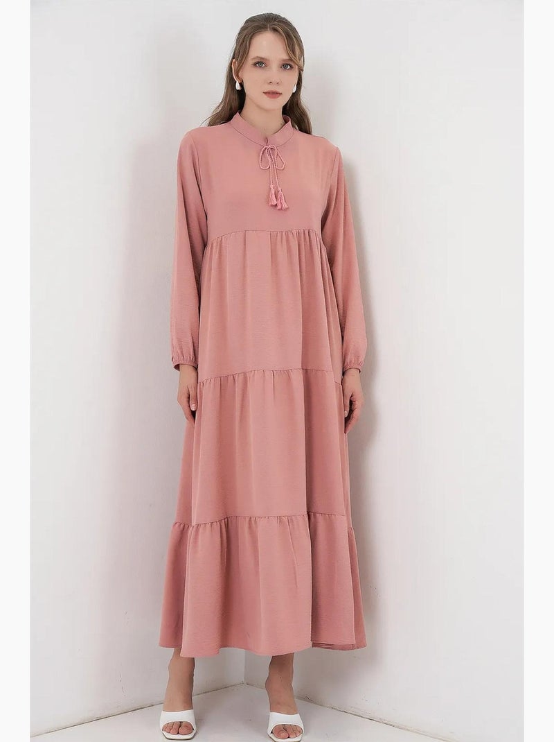Vestido con lazo en el cuello bdart Rosa pálido - Kiabi