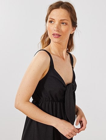 Vestido con lazo en el pecho - Kiabi