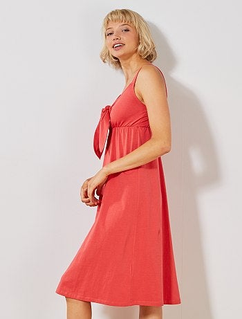 Vestido con lazo en el pecho - Kiabi