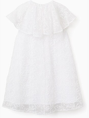 Vestido con lazo y mangas estilo capa