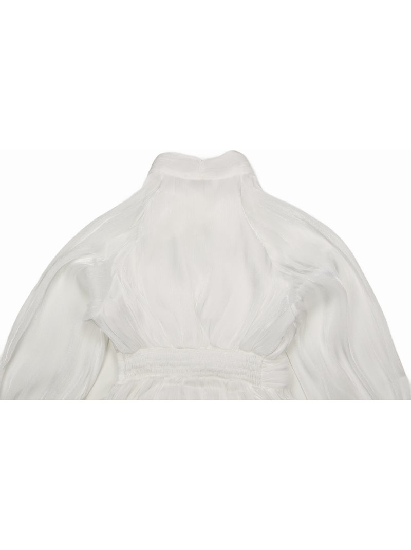 Vestido con lazos - Kids Star Blanco - Kiabi