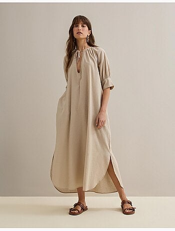 Vestido con lino, MO Fashion