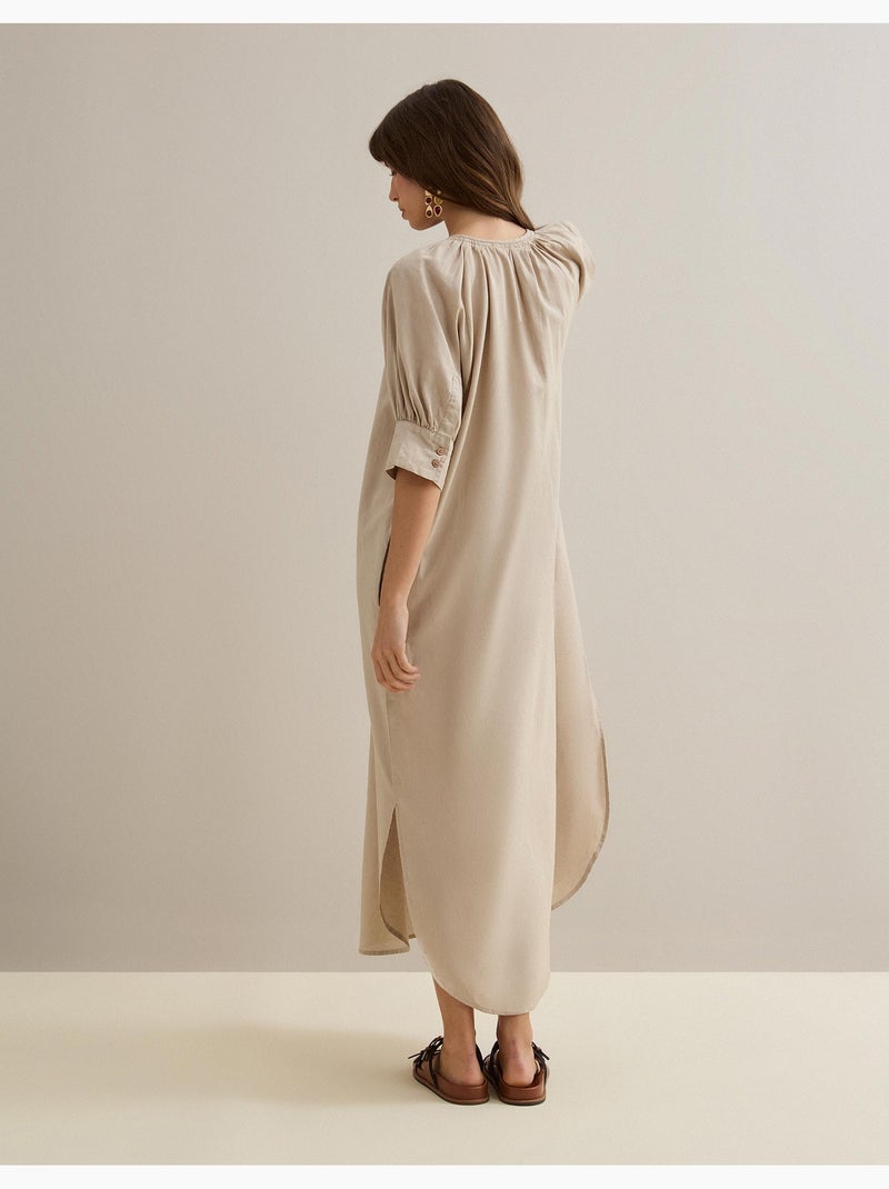 Vestido con lino, MO Fashion Beige - Kiabi