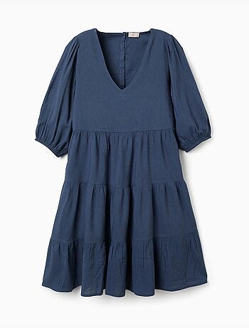 Vestido con mangas abullonadas y recorte You&Me