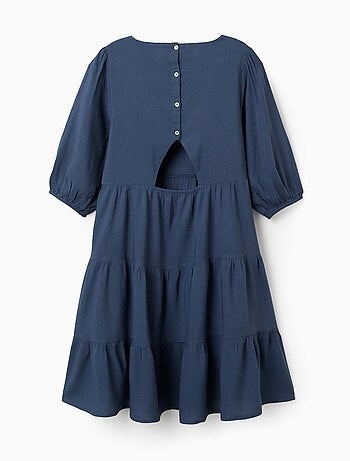 Vestido con mangas abullonadas y recorte You&Me