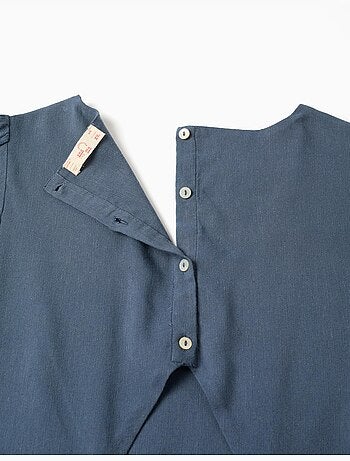 Vestido con mangas abullonadas y recorte You&Me