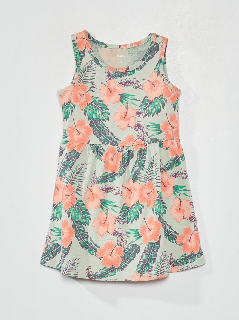 Vestido con motivo azul - Kiabi