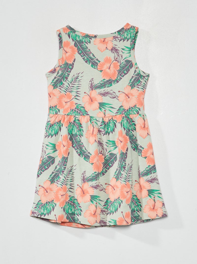 Vestido con motivo azul - Kiabi