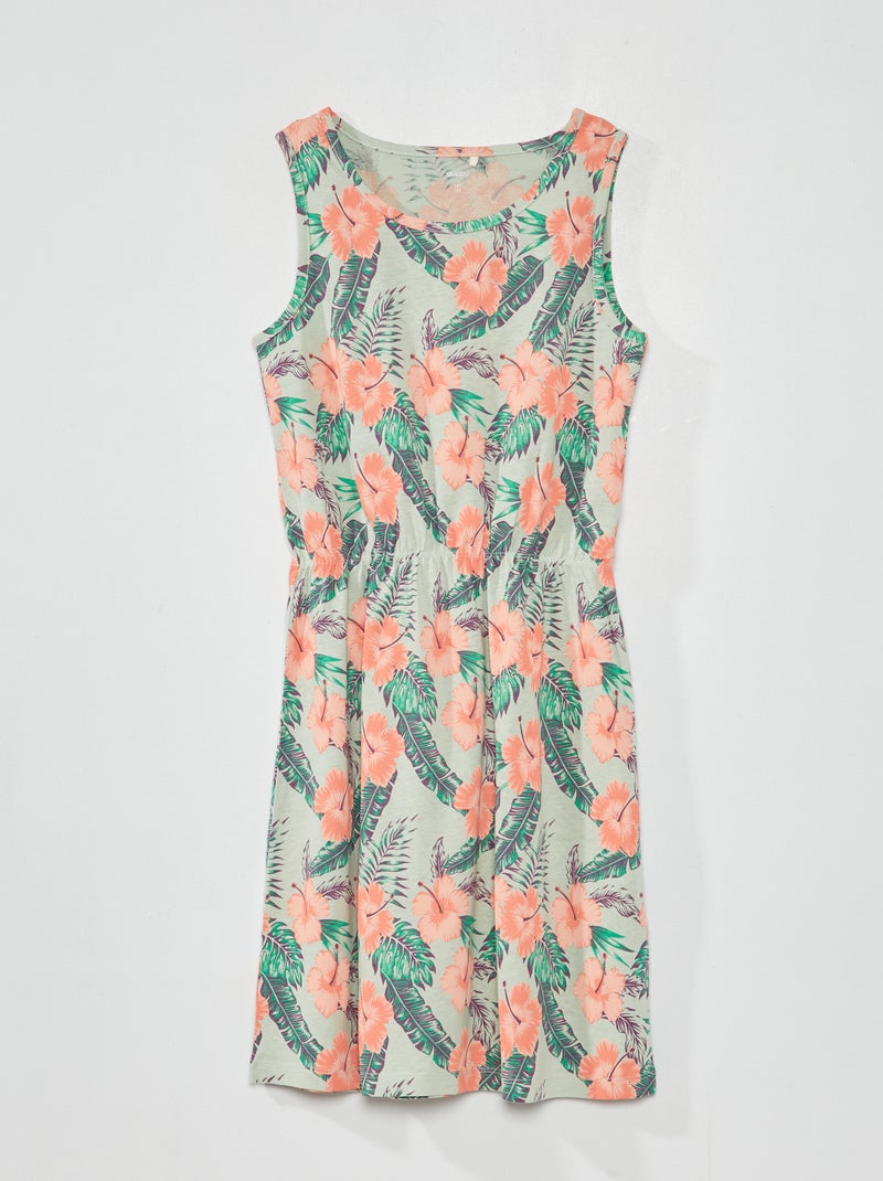 Vestido con motivo azul - Kiabi