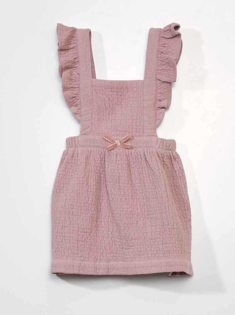 Vestido con tirantes con volantes ROSA - Kiabi