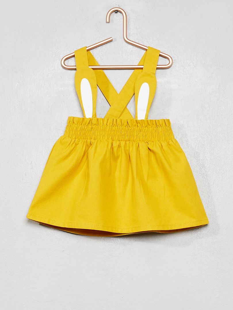 Vestido con tirantes 'conejo' amarillo - Kiabi