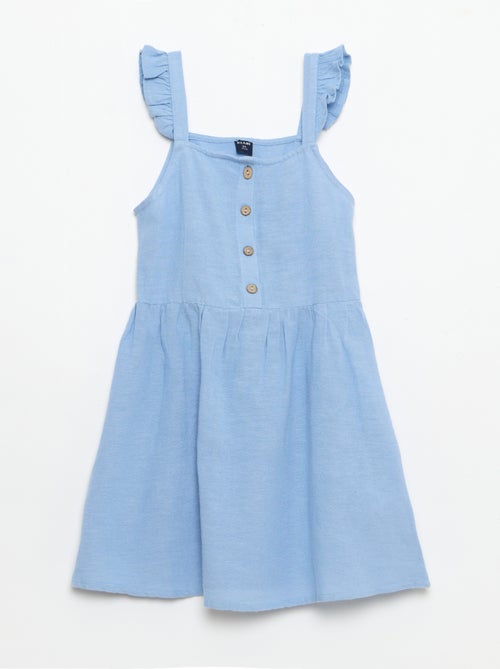 Vestido con tirantes de volantes - Kiabi