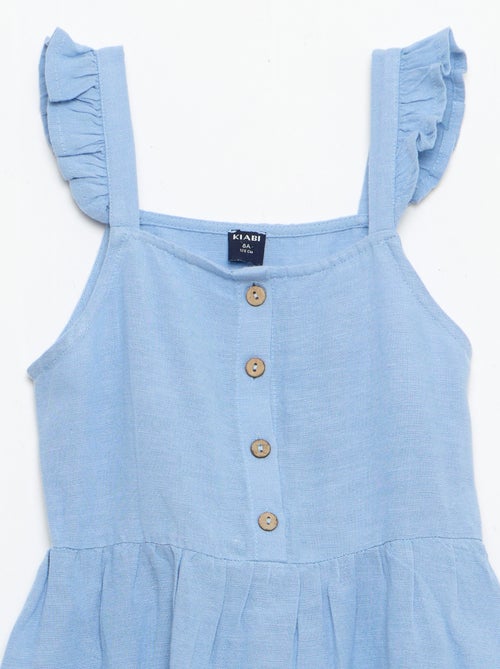 Vestido con tirantes de volantes - Kiabi