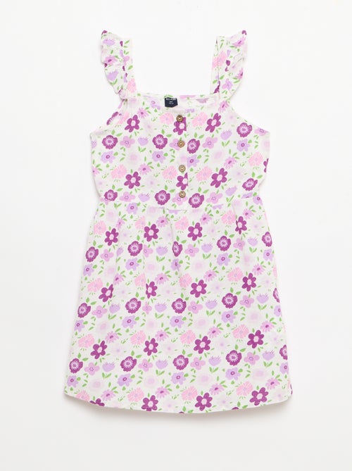 Vestido con tirantes de volantes - Kiabi