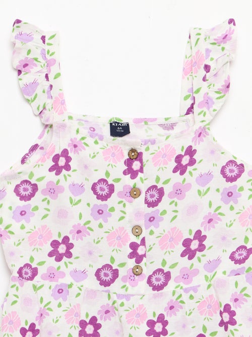 Vestido con tirantes de volantes - Kiabi