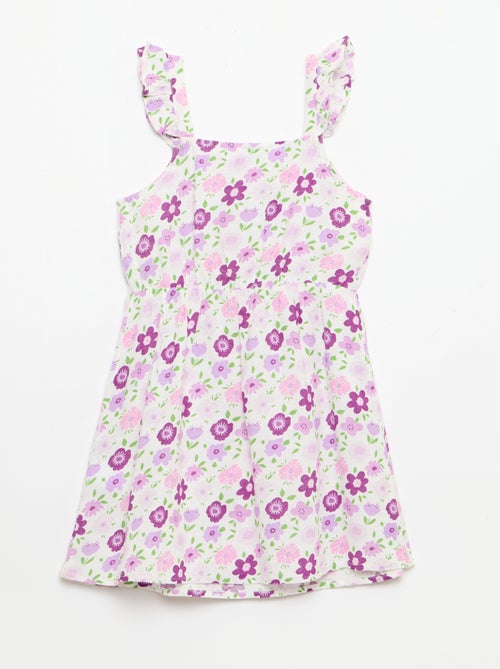 Vestido con tirantes de volantes - Kiabi