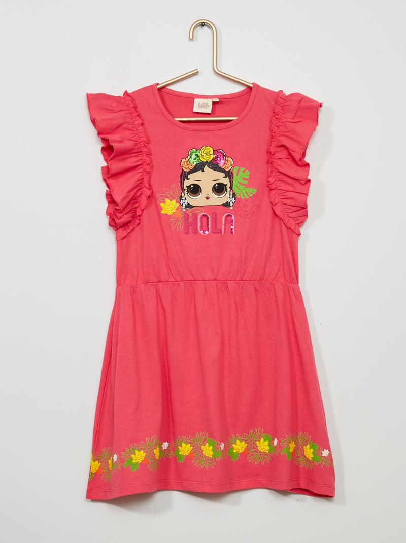 Vestido con volantes 'L.O.L Surprise' rosa - Kiabi
