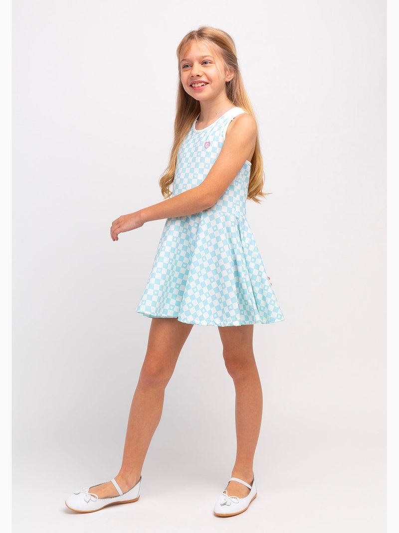 Vestido conguitos Azul celeste - Kiabi
