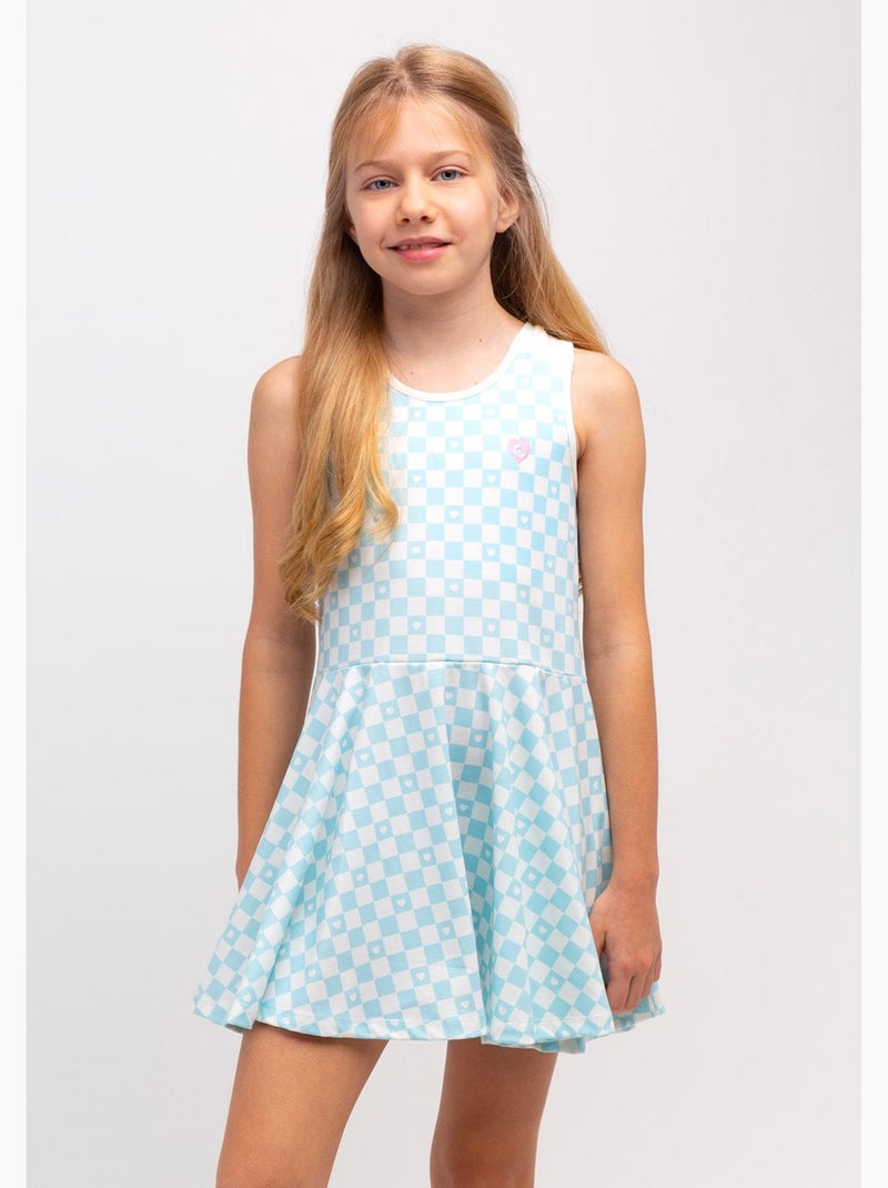 Vestido conguitos Azul celeste - Kiabi