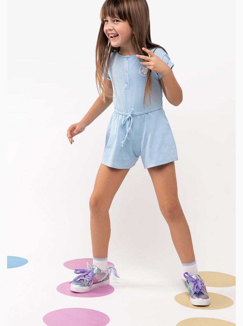 Vestido conguitos Azul celeste - Kiabi