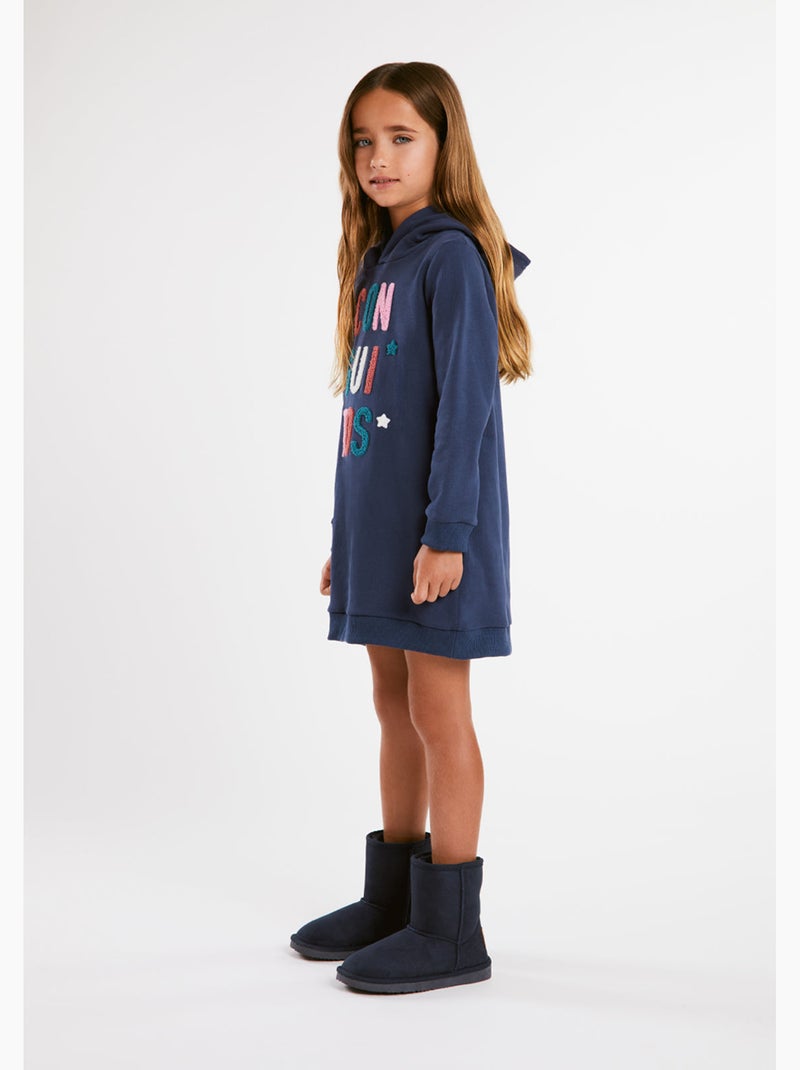 Vestido conguitos Azul marino - Kiabi