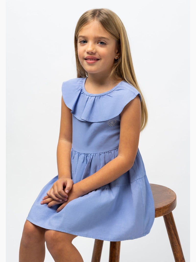 Vestido conguitos Azul - Kiabi