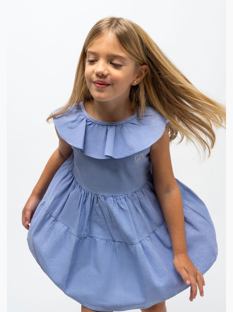 Vestido conguitos Azul real - Kiabi