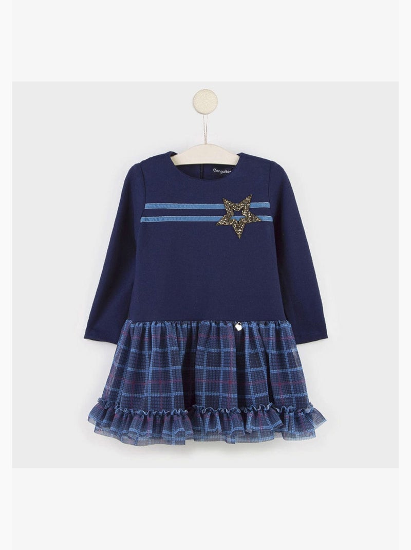 Vestido conguitos Azul real - Kiabi
