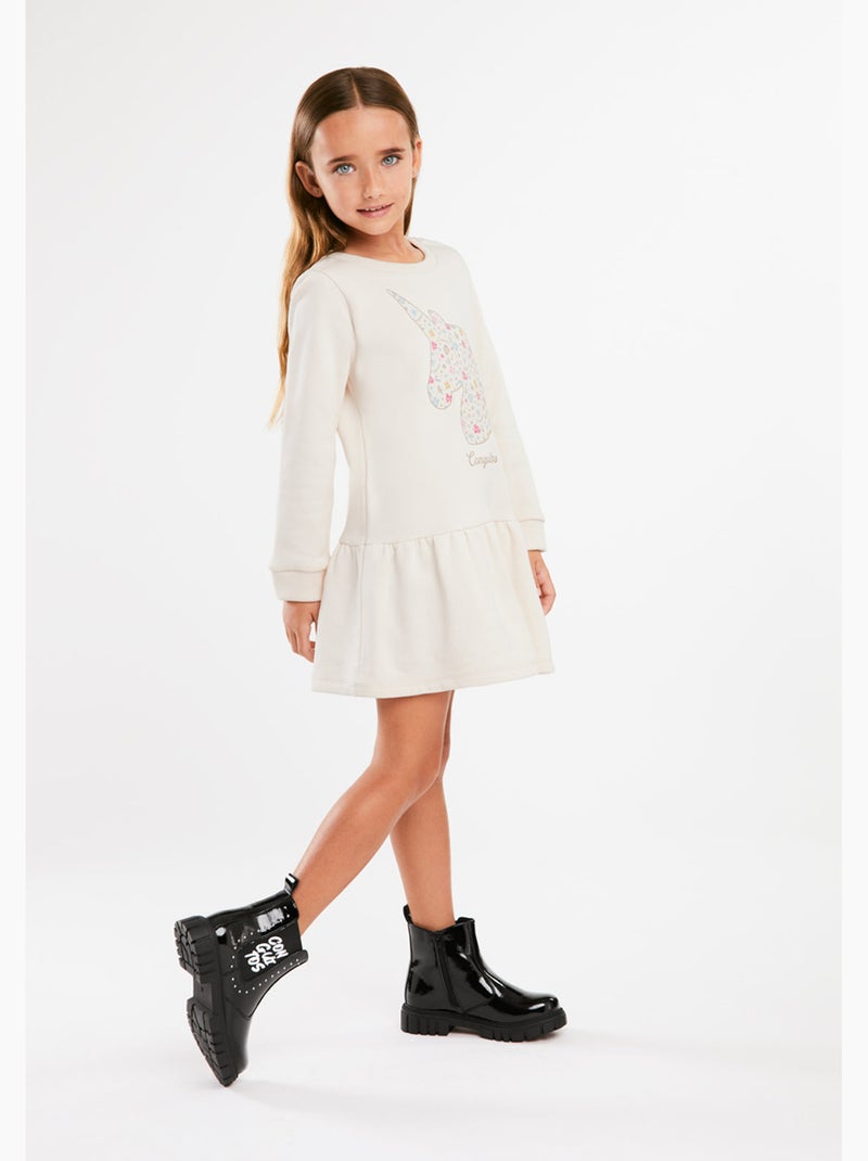 Vestido conguitos Beige - Kiabi