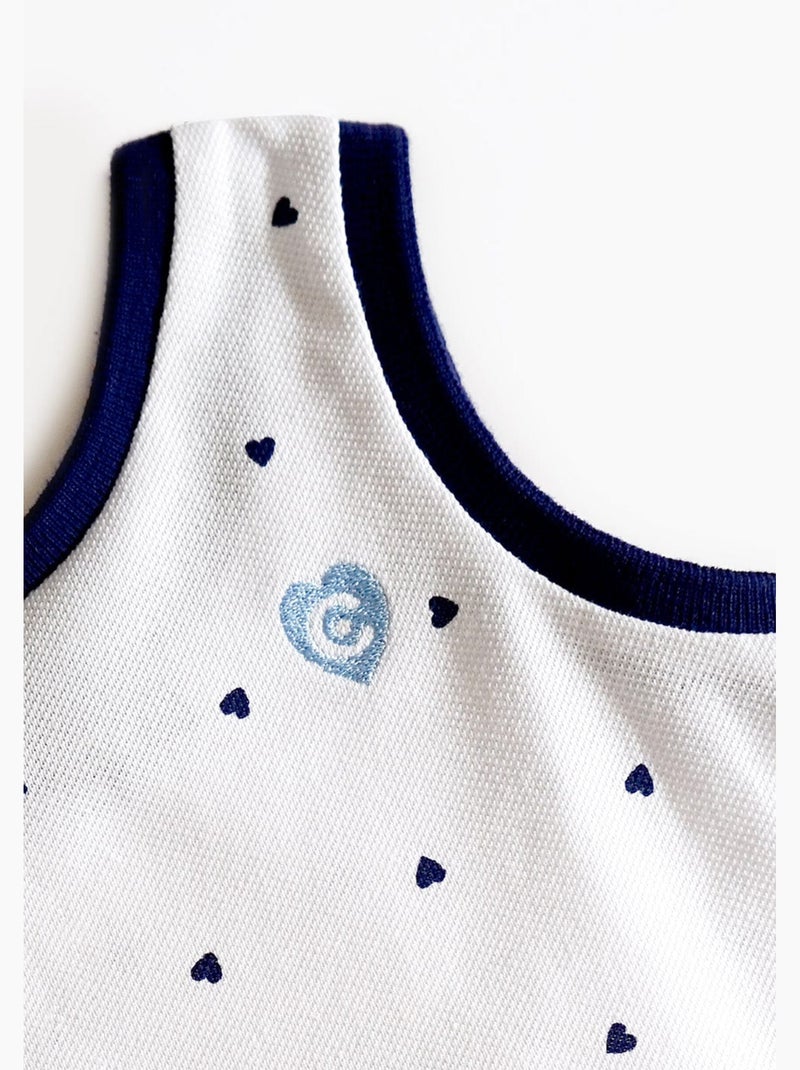 Vestido conguitos Blanco - Kiabi