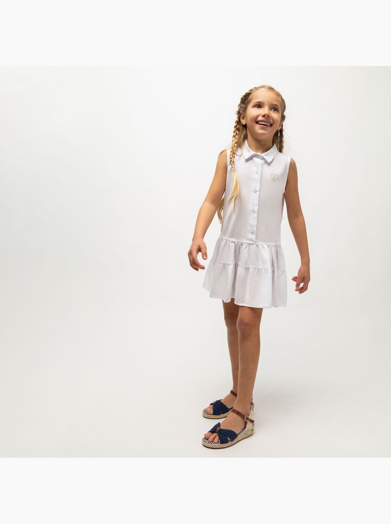 Vestido conguitos Blanco - Kiabi