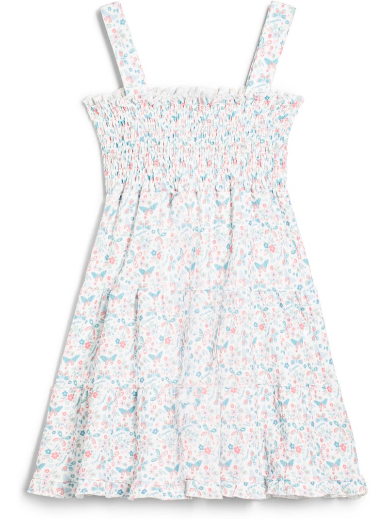 Vestido conguitos estampado mariposa Blanco - Kiabi