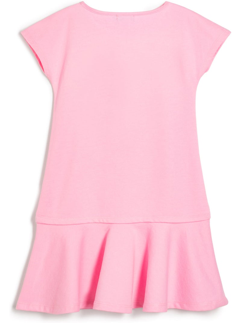 Vestido conguitos logo frontal vestido Rosa - Kiabi
