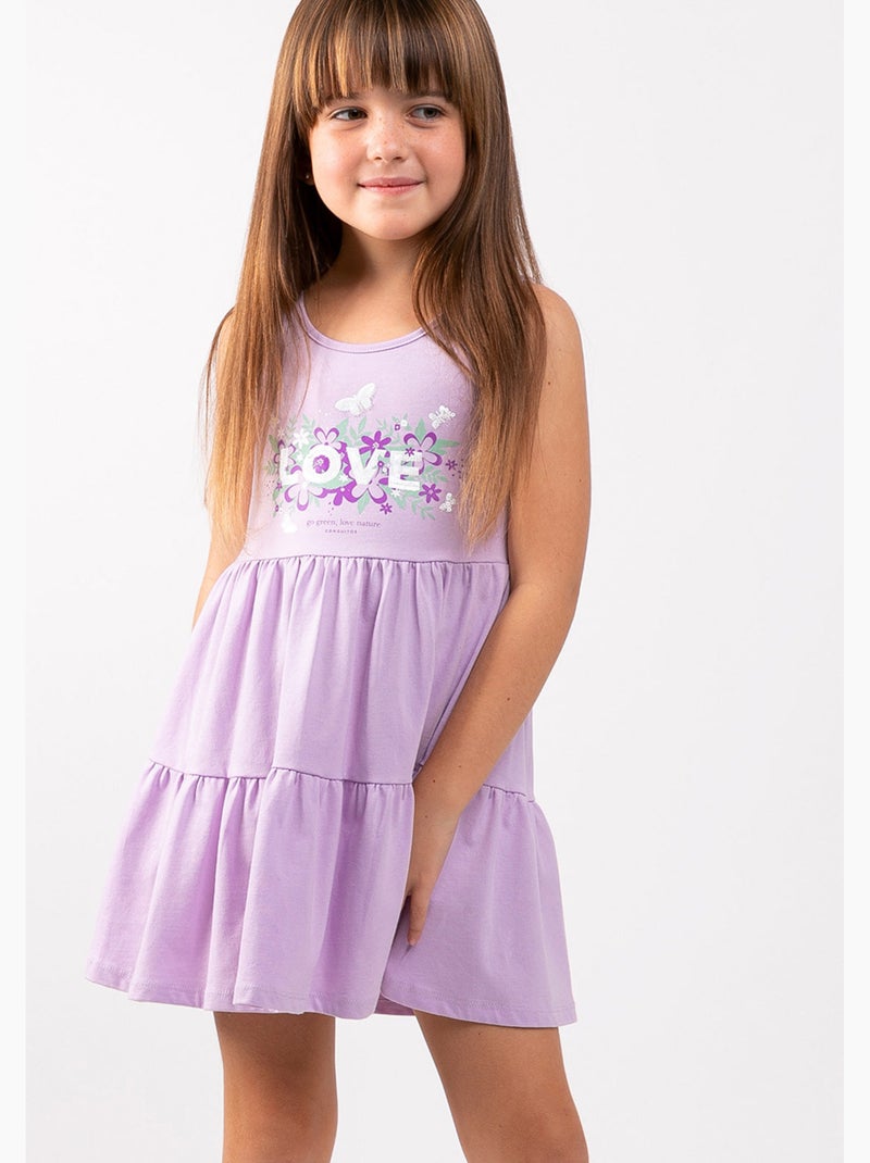 Vestido conguitos Malva lila - Kiabi