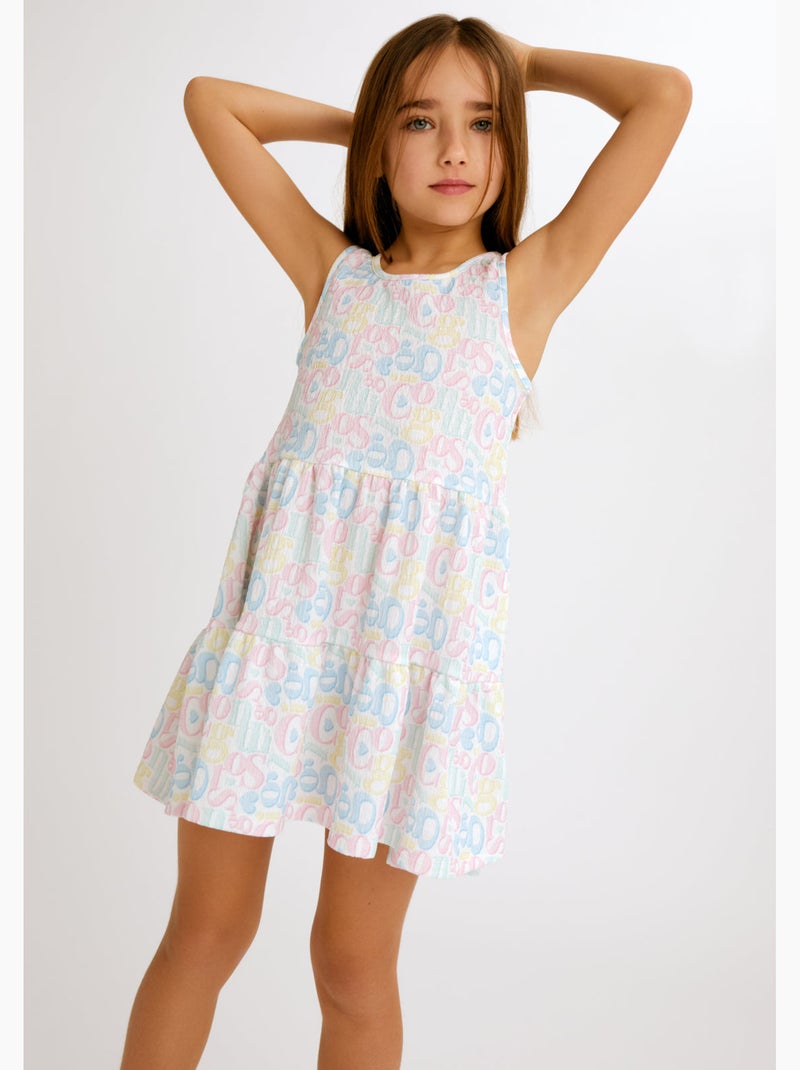 Vestido conguitos multi logo Multicolor - Kiabi
