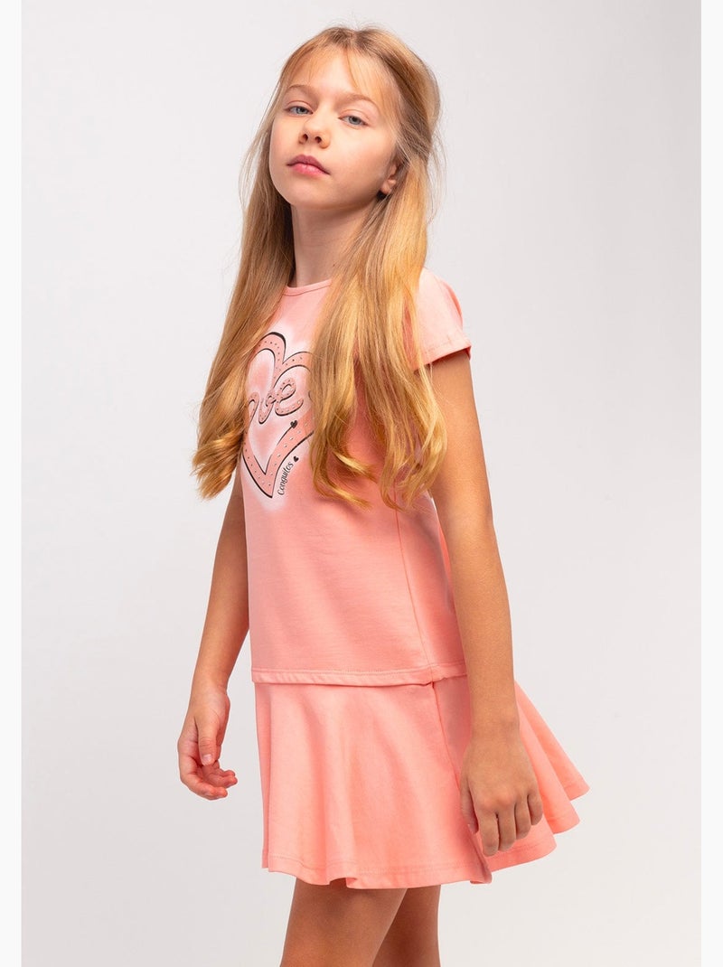 Vestido conguitos Naranja - Kiabi