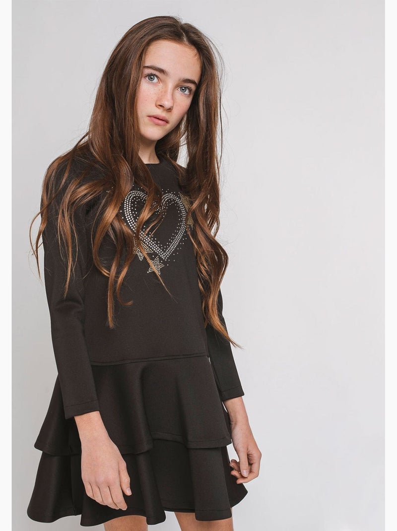 Vestido conguitos Negro Negro - Kiabi