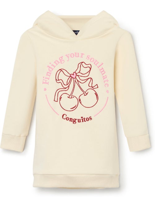Vestido conguitos sudadera con capucha cherries - Kiabi Vestido conguitos sudadera con capucha cherries - Kiabi