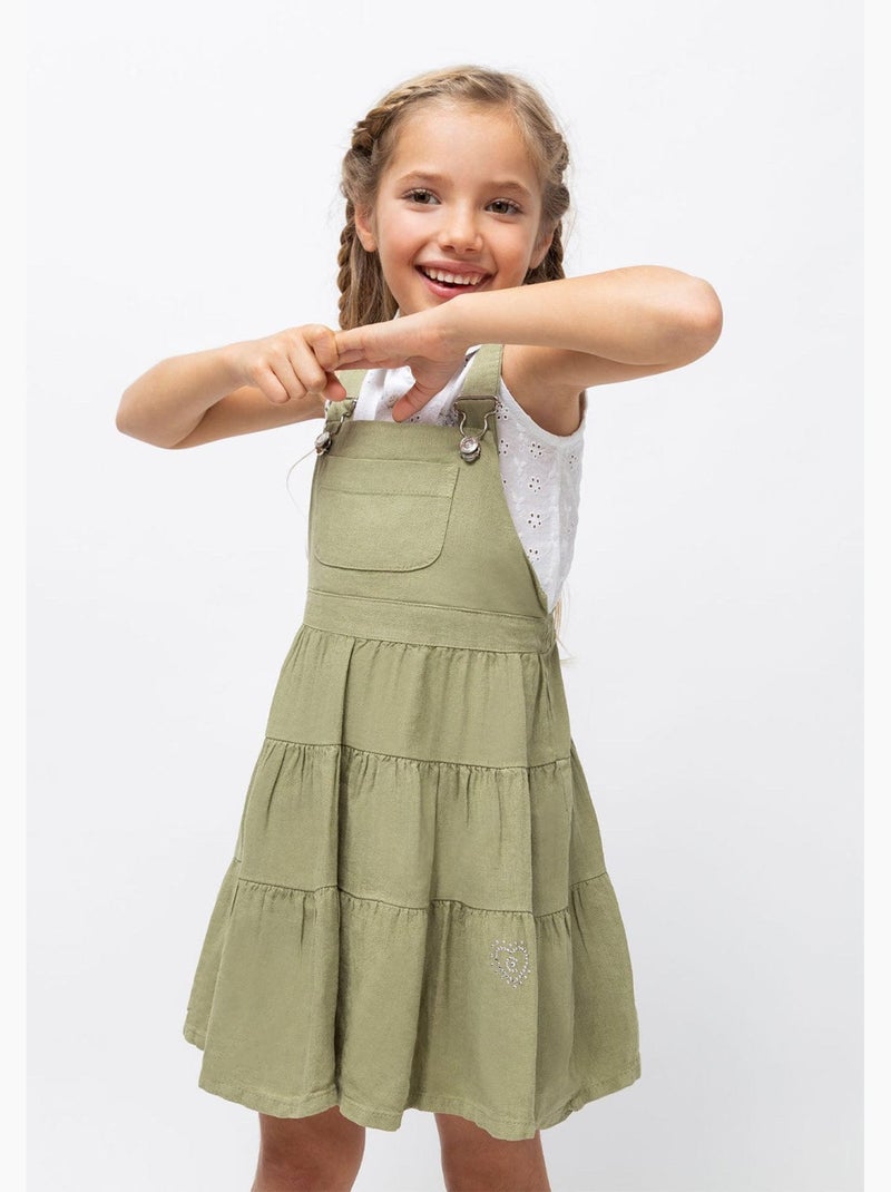 Vestido conguitos Verde claro - Kiabi