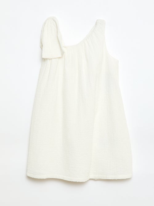 Vestido corola de tirantes liso - Kiabi